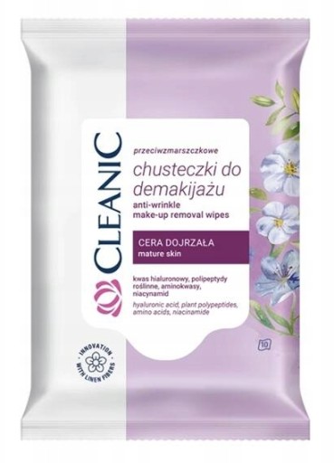 CLEANIC Cleanic odličovacie obrúsky Pre zrelú pleť 10 ks.