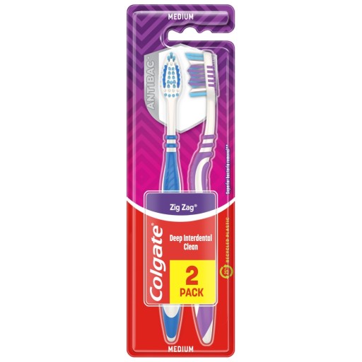 Zubná kefka Colgate Zig Zag Plus Medium 2 ks.