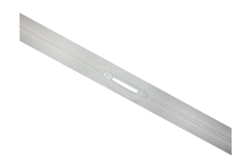 PÁSKA NA Zips ľanová 3mm biela 1m + zipsy
