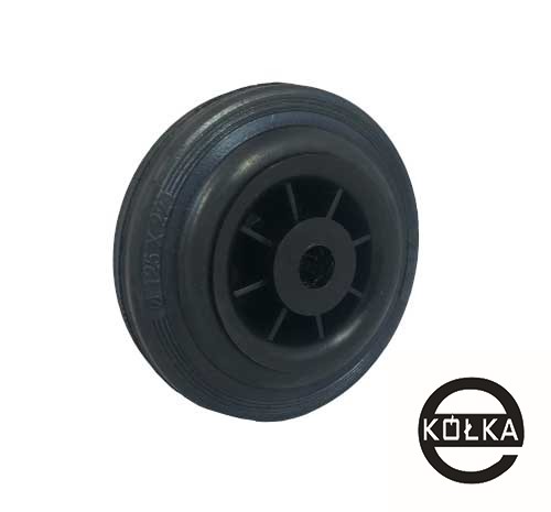Kruh, krúžok fi. 125 mm, plast a guma, s klzným ložiskom.