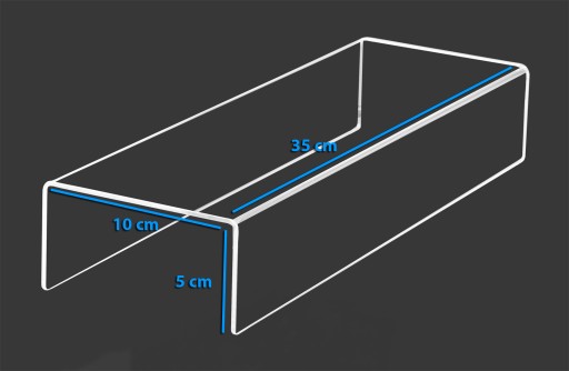 STOJAN STOJAN DISPLEJ PLEXI LEVEL (plexisklo) 35/10/5 cm