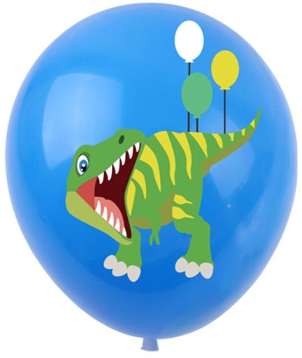 NARODENINOVÉ BALÓNY FAREBNÉ DINOSAURY DINO HEL 8 ks