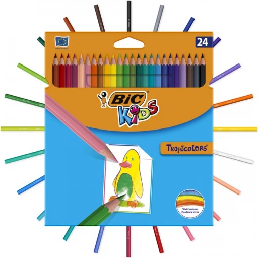 BIC TROPICOLORS ODOLNÉ ŠKOLSKÉ CERUŽKY PRE DETI 24 kusov