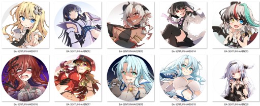 Anime Sentouin Hakenshimasu Pins! VEĽKÝ VÝBER