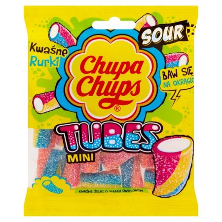 CHUPA CHUPS Mini Tubes želé s ovocnou príchuťou 90g Deň detí
