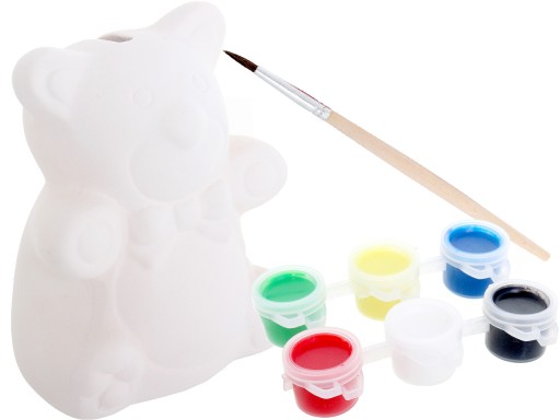 COLORINO Kreatívna KRABIČKA NA PRASIATKO na maľovanie BEAR Bear Painting PAINTS