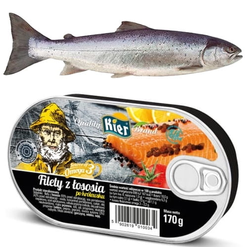 Filé z lososa kráľovského v konzerve Omega 3 170g KIER