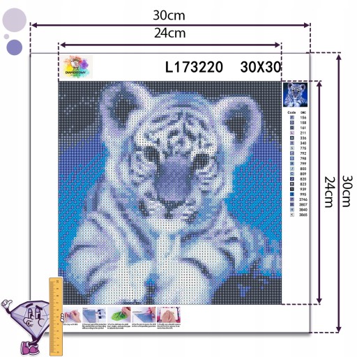 DIAMANTOVÁ VÝŠIVKA Diamantová maľba 5D diamantová mozaika pre deti Tigger
