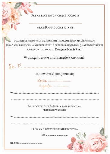 SVADOBNÉ POZVÁNKY NA SVADBU Luxusné kvety Gold