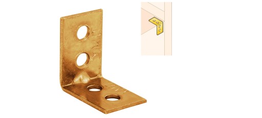 KW1 KONEKTOR ÚZKOÚHLEJ LIŠTY MONTÁŽNEHO TYPU NA DREVO 25x25x17x1,5 50 ks DOMAX