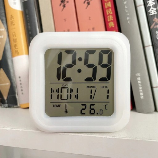 KAMELEON ALARM HODINY OSVETLENIE LCD HODINKY TEPLOMER LED ALARM 3v1