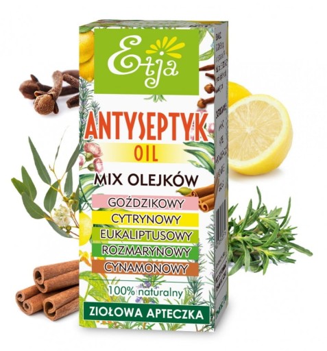 Antiseptický olej ETJA, zmes 5 esenciálnych olejov