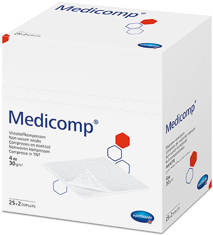 Medicomp - obklady z netkanej textílie 5x5 cm, 50 ks.