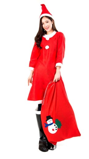 KOSTÝM SNEHULIENKA 7-9L SANTA VIANOČNÝ