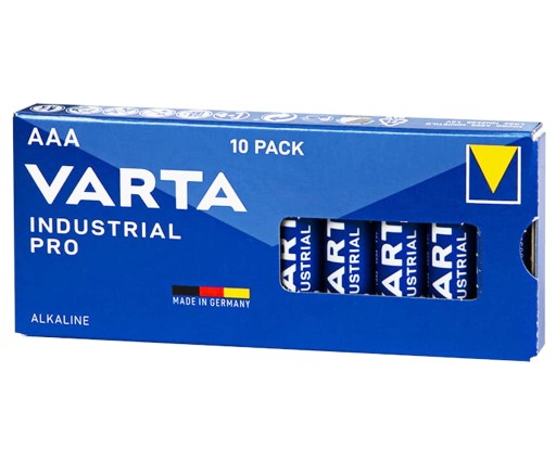 10x alkalická batéria LR03 VARTA INDUSTRIAL box10 1,5V