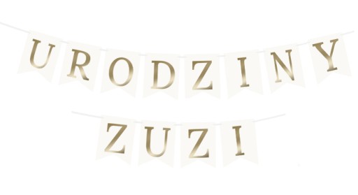 VLAJKA na Banner Garland Zlaté PÍSMENO Š 15x21cm