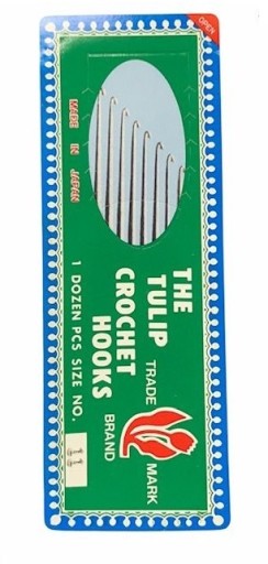 Kovový háčik na háčkovanie tulipán, pozlátený hrot, 0,70 mm