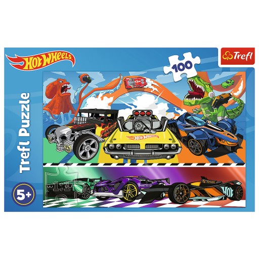 PUZZLE 100 PUZZLE AUTA RÝCHLOSŤ VOZIDLÁ AUTÁ HORÚCE KOLESÁ 5+ TREFL
