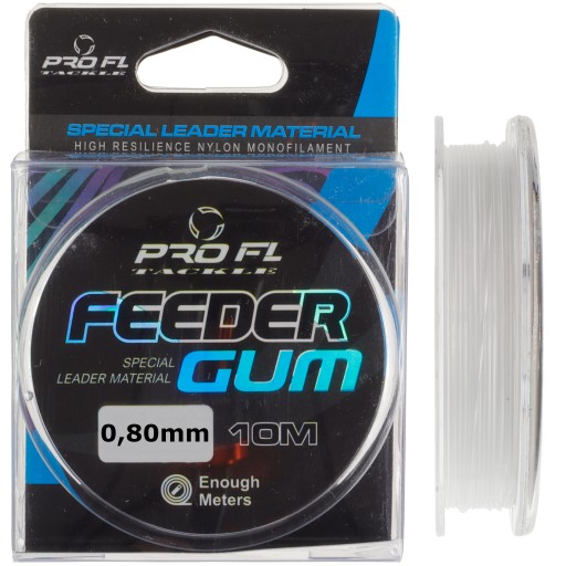 Feederový tlmič Guma 0,8 mm 10 m transparentný Špeciálny vodiaci materiál