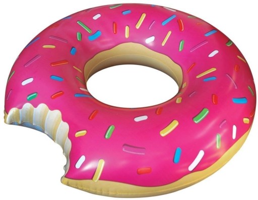 Nafukovací kruh na plávanie Donut, ružový, 50 cm, max 20 kg, 3-6 rokov