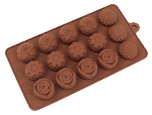 SILIKÓNOVÁ FORMA NA ČOKOLÁDY ĽADOVÉ PRRALÍNY TVORIA KVETY KVETY :)