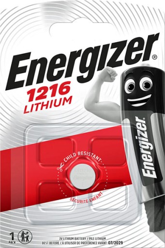 1x CR1216 lítiová batéria ENERGIZER CR 1216 - 3V