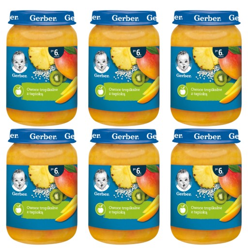 Gerber dezert Tropické ovocie s tapiokou po 6 mesiacoch 190 g