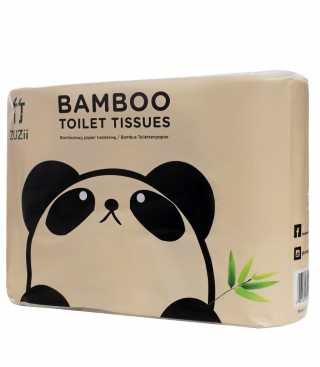 BAMBUSOVÝ TOALETNÝ PAPIER 6 ROLČIEK 3-VRSTVOVÝ ZUZII