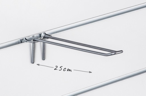 Lamelový dvojitý háčik, strieborný drôt, 25 cm