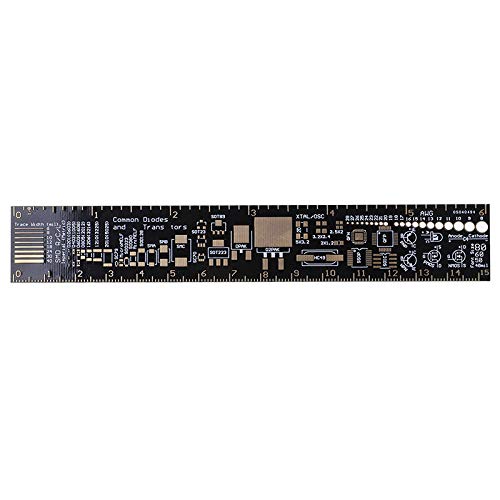 Pravítko PCB 15cm, čierne, obojstranná SMD šablóna