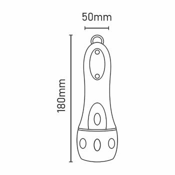 LED baterka 0,5W 19LM Žltá Protišmyková guma