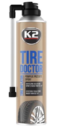 K2 TYRE DOCTOR DOKTOR SPREJ NA NÁHRADNÉ PNEUMATIKY 500ml