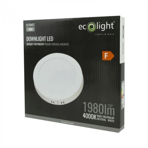 Eco Light Fixture stropné svietidlo LED svietidlo 18W 1980lm 4000K EC20457