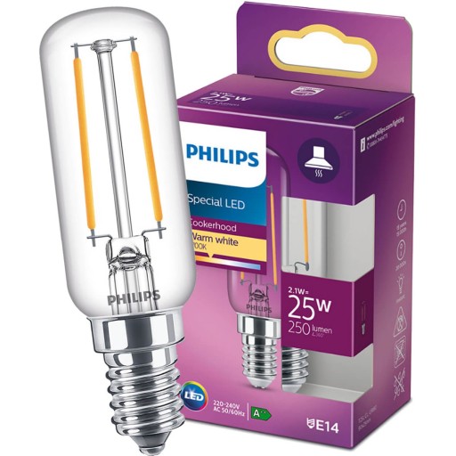 LED žiarovka E14 T25 2,1W = 25W 250lm 2700K PHILIPS