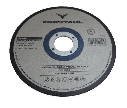 Vorstahl plochý rezací kotúč na kov 125x1mm