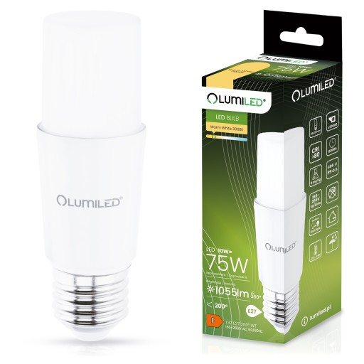 LED STICK E27 žiarovka 10W = 75W 1055lm 3000K Teplá TRUBKOVÁ LUMILED