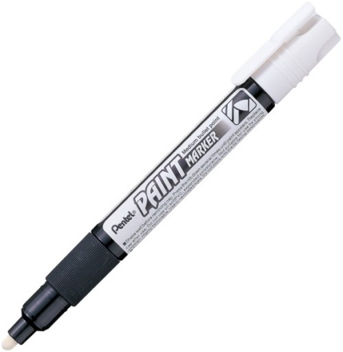 PENTEL MMP20 olejový popisovač 2,5mm biely
