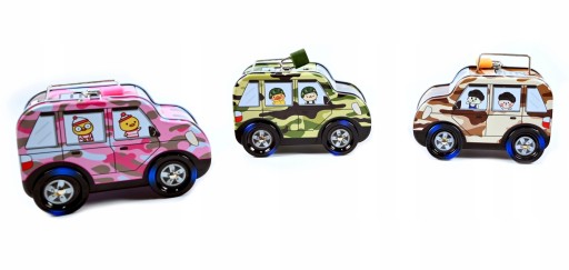 AUTO KOVOVÁ KRABIČKA NA PRASIATKO S VISIACÍM ZÁMKOM RÔZNE FARBY