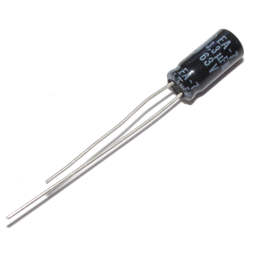 Elektrolytový kondenzátor 3,3uF 63V x20