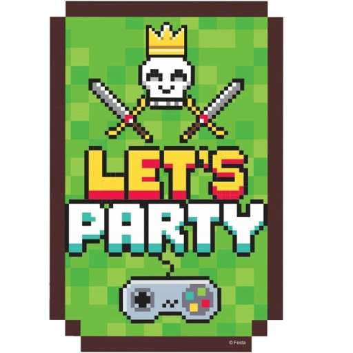 Hra ON MINECRAFT masky PLAYER OKULIARE HERNÁ PÁRTY narodeninová oslava 6 ks