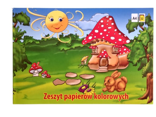 Farebný papier, výrez A4, 32 kariet, LINE