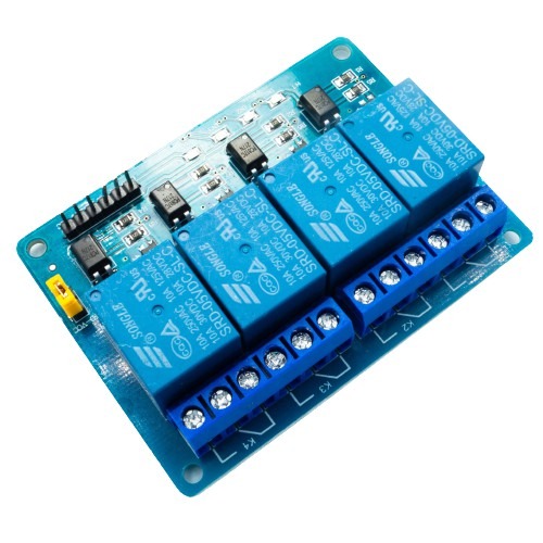 4-kanálový 5V 10A Arduino reléový modul