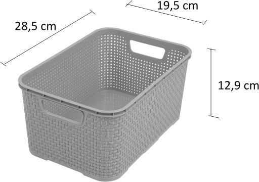 BRANQ - Ratanový kôš - plastová nádoba - kôš - box - 7L