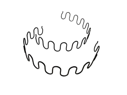 ZIG-ZAG vlnová pružina Typ B 510 mm