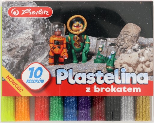 HERLITZ ŠKOLSKÉ GLITRKY Plastelína 9,5 cm 10 ks