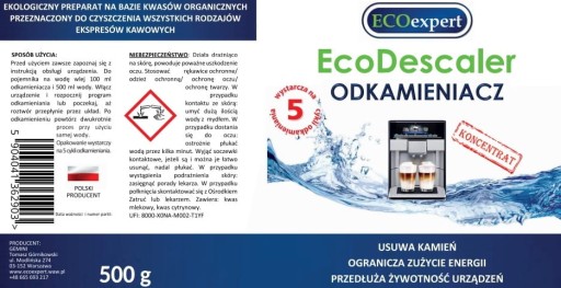 ECOEXPERT ODVÁPŇOVAČ 500ML PRE KÁVOVARY