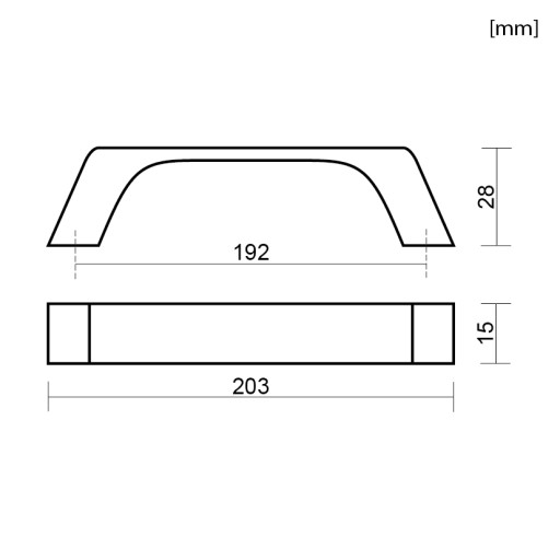 ÚCHYTKA NA NÁBYTOK KUCHYŇA SKRINKA ÚCHYTKA ÚCHYTKA ZÁSUVKY ČIERNA 192MM