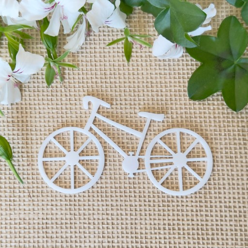 Poklop na tortu na bicykel Dekor 9cm Biele plexisklo