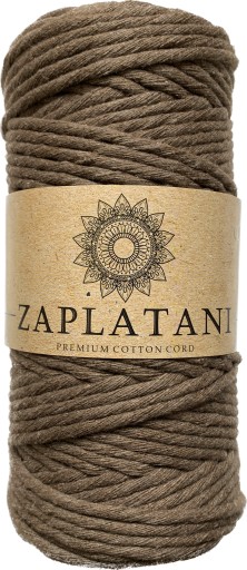 Bavlnená šnúra pre Macrame Dark Beige 3mm 200m