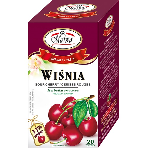 Ovocný čaj Malwa Cherry Express 20 vrecúšok
